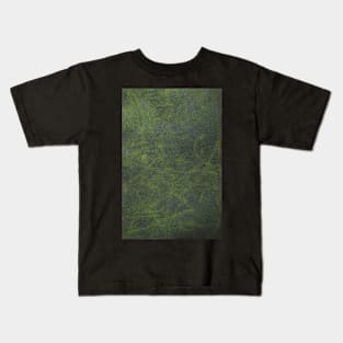 Green leather texture closeup Kids T-Shirt